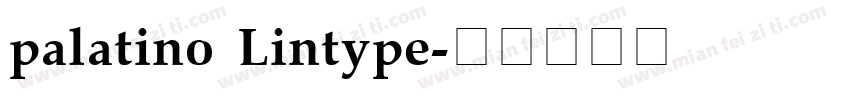 palatino Lintype字体转换